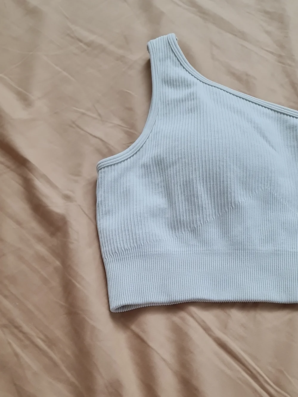 💥3for$15💥One-Shoulder Ribbed Bralette - Cream